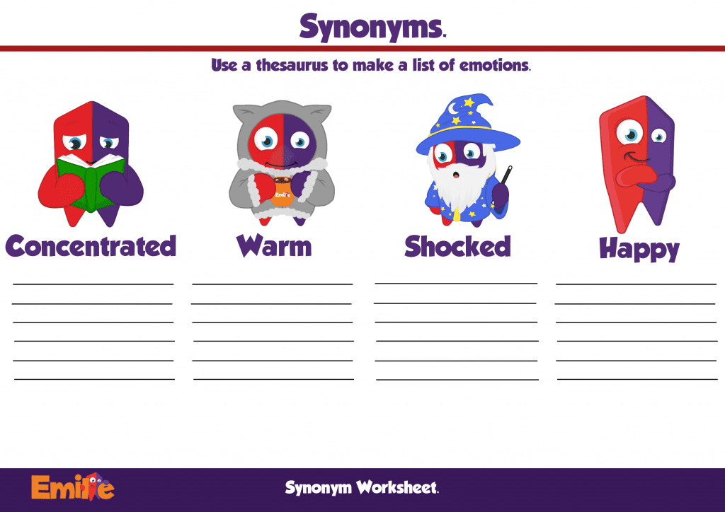 Synonyms - Year 3 and 4 teaching resources lessons