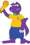Scrambler holding a World Cup