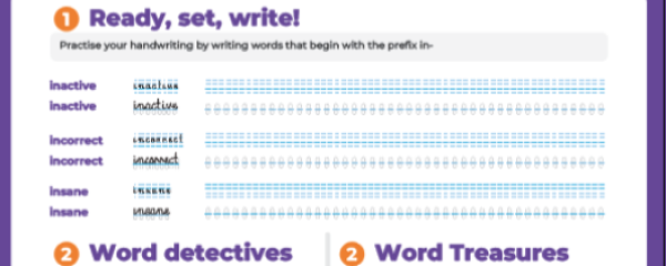 sPELLING wORKSHEET